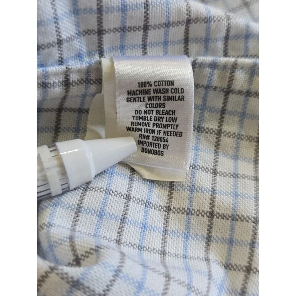 Bonobos Tailored Fit Shirt Mens Size Large Long Heavyweight Cotton Plaid Print - Picture 11 of 12